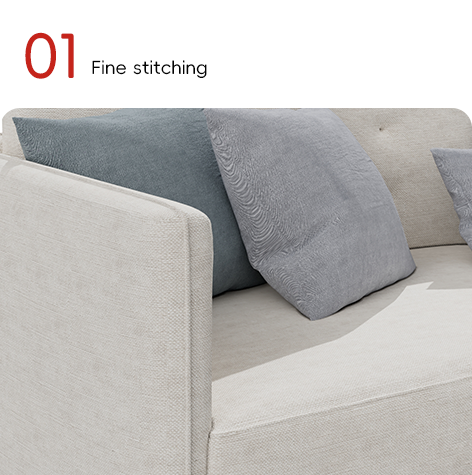 Modern fashion practical multi-functional and ergonomic three-person apartment sofa support customization