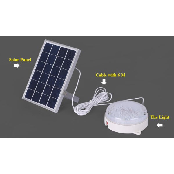 IP65 3 Control Modes Solar Powered Ceiling Lights For Indoor And Outdoor Use