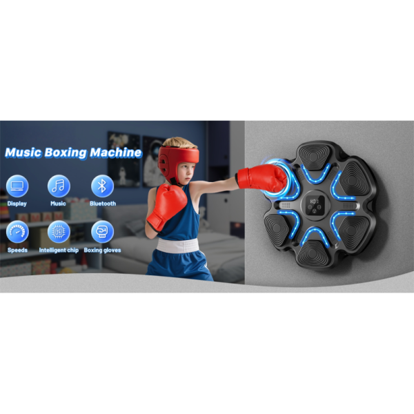 Smart Music Boxing Machine Wall Mounted Bluetooth Boxing Target with LED Display
