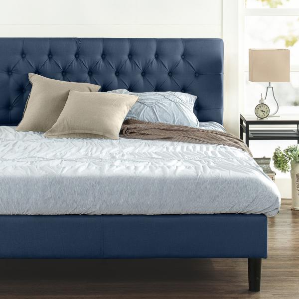 America Style Upholstered Platform Bed Cheap price Full Size High quality platform panel frame beds for Hotel Bedroom