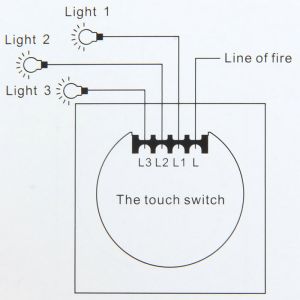 1/2/3 Gang 1 Way Touch Switch LED Light Switch Touch Screen Switch Wall Recessed