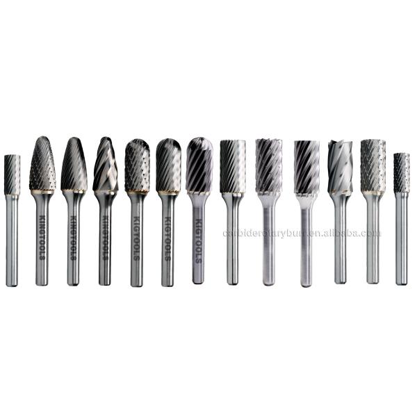 Customized High Quality Power Tools Parts Gold Coated Electric Hardware Grinding Tool Yellow Coating Tungsten Carbide Burrs