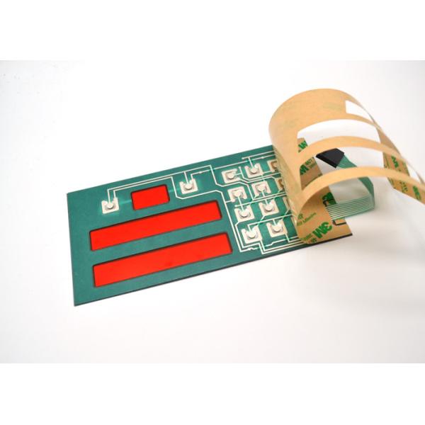 Push Button Metal Dome Membrane Switch With Colored Transparent Window