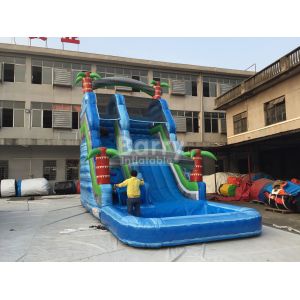 Buy cheap Summer Palm Tree Inflatable Outdoor Water Slide With Printing product