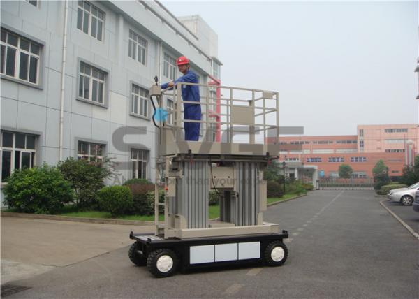Self Propelled Work Platform With Tools , 6m Two Persons Vertical Mast Lift