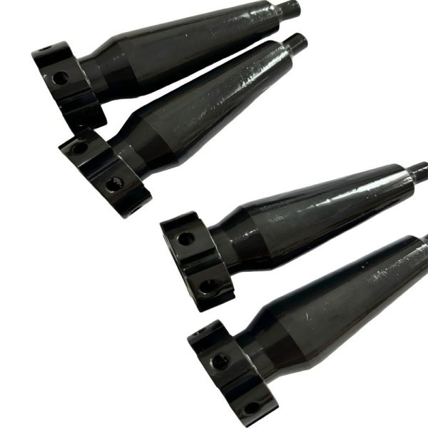 Custom Precision CNC Turning Parts with Steel Material and Blackened Surface Treatment