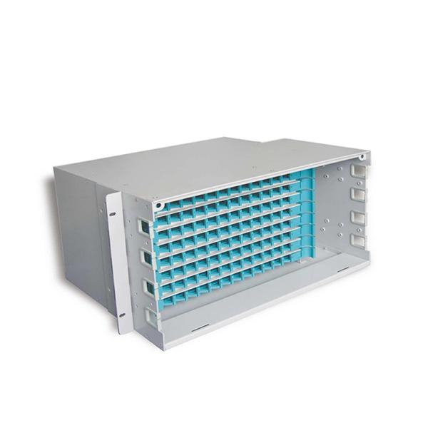 Cold - Rolling Steel 24 48 96 Core Fiber Optic Patch Panel ODF With Splice Tray