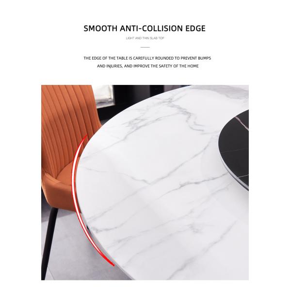 Nordic Luxury Dining Table And Chairs 6 Person Round Marble Dining Table Set For 4 8