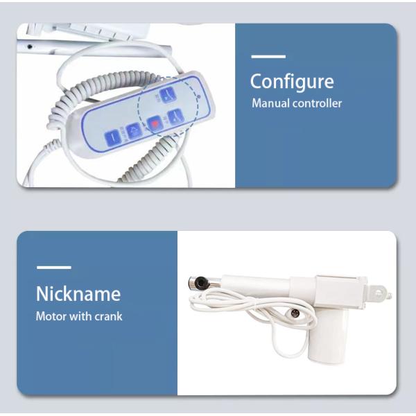 Electric Hospital Bed Actuator System With Control Box Hand Controller