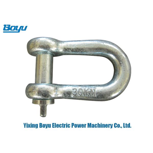 High Strength Transmission Line Stringing Tools D / Bow Shaped Shackle