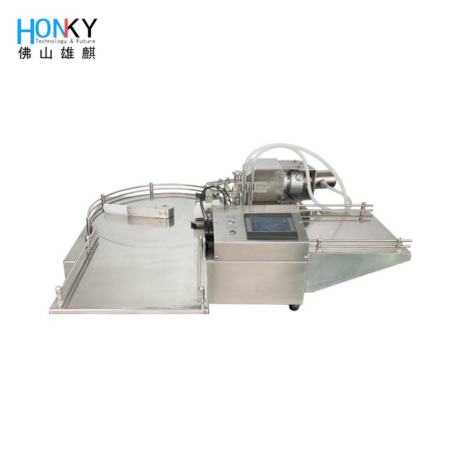 Buy cheap Desktop 45 BPM Automatic Filling Machine With Round Bottle Feeder product