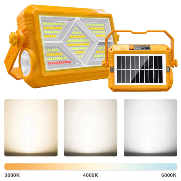 Multifunctional Solar-Powered Portable Work Light - Front view