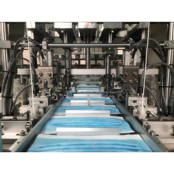 Non Woven Earloop Mask Producing Machine 220V 120-150 PCS / Qualification Rate Min 98-99%