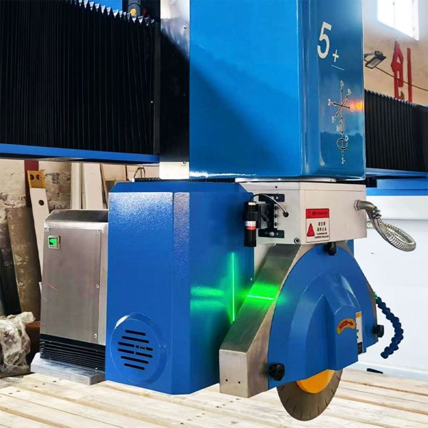 5 Axis 15 kW Bridge Cutting Machine for Granite Customizable CNC Machine with 1200mm Max Cutting Length and Motor