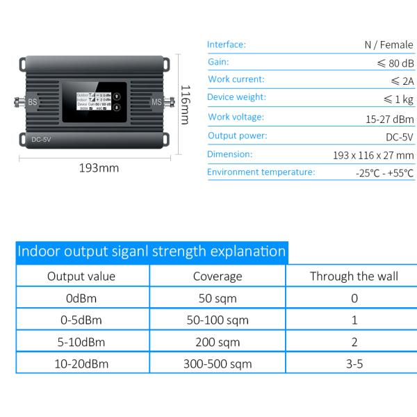 LTE 800MHz Cell Phone Signal Amplifier