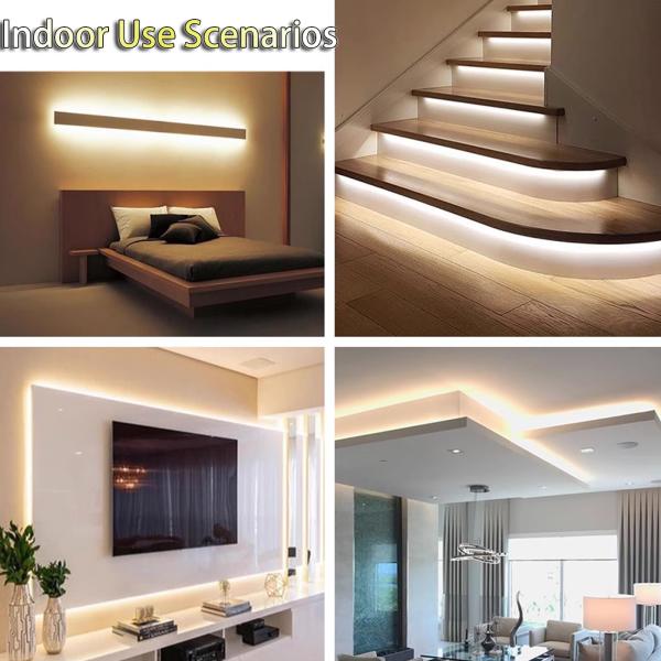 LED strip light installation in aluminum channel