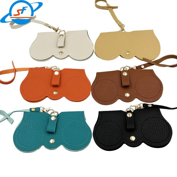 High Durability Leather Folding Sunglasses Case Customized Packings
