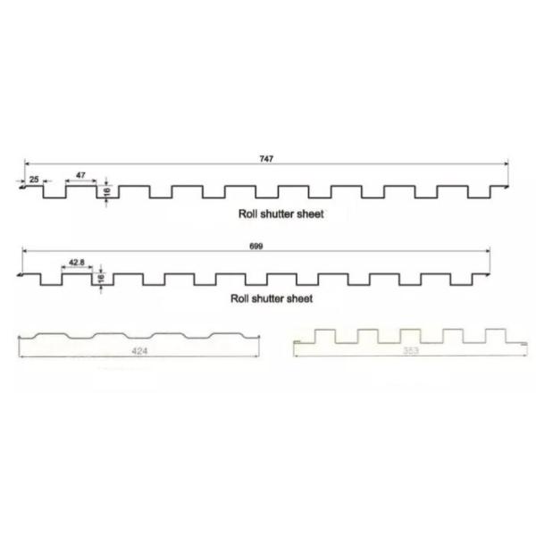 Steel Frame Roller Shutter Door Roll Forming Machine 0.3 Min Thickness