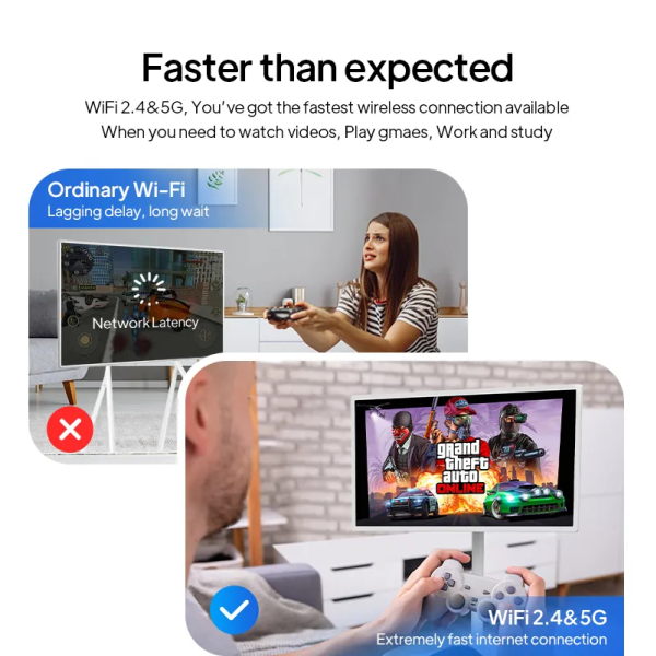 32 Inch Movable Smart Display with Wheels Height Adjustable Screen Wireless Android Tablet Gym Live Stream Factory