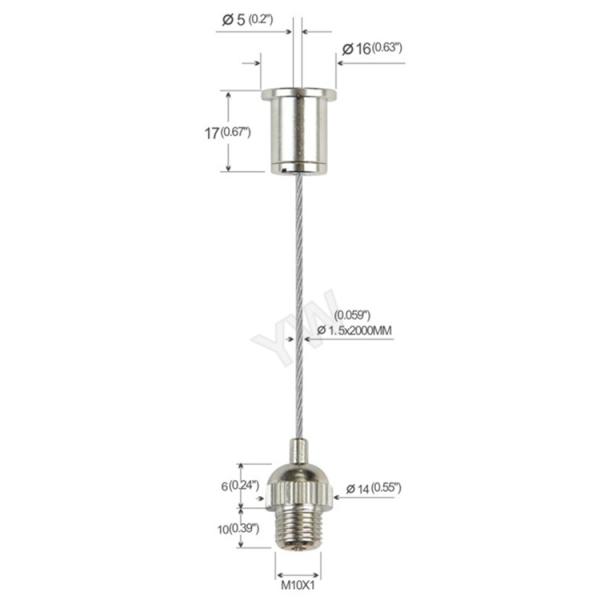 Chrome Plating LED Panel Suspension Kit For Creative Lighting Designs