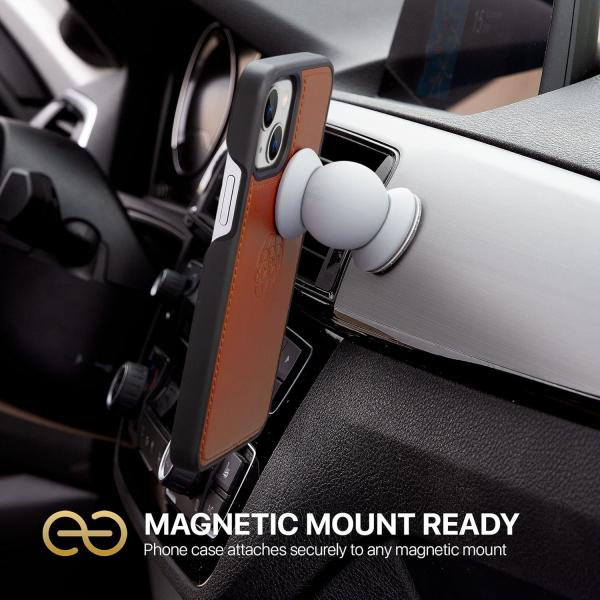 iPhone 13 Wallet case / 2-in-1 shock case and detachable vegan leather set, MagSafe compatible, RFID-protected