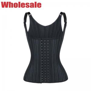 Buy cheap Black 29 Steel Bones Waist Trainer Vest Hollow Breathable Waist Trainer Vest MHW100326B product