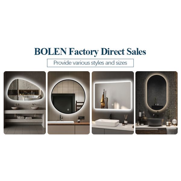 BOLEN LED mirror product gallery showcasing various models