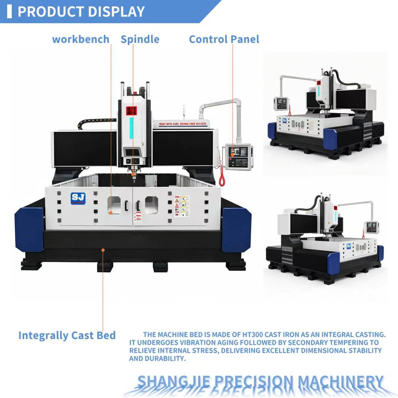 Precision Automatic CNC Gantry Drilling Machine BT40 Spindle Large Metal Plate Drilling Tapping Milling