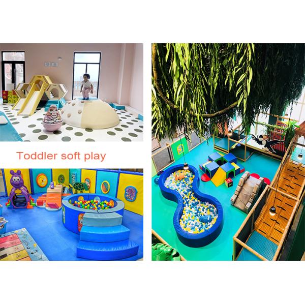 Commercial Toddler Soft Play Combination Climbing And Slide For Shopping Mall
