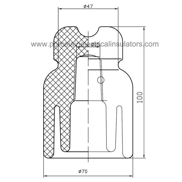 0.4KV Porcelain Pin Type Insulators For LV Distribution Lines IEC Standard