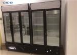 Tall White Upright Coolers Refrigerators Self - Closing Sliding Door