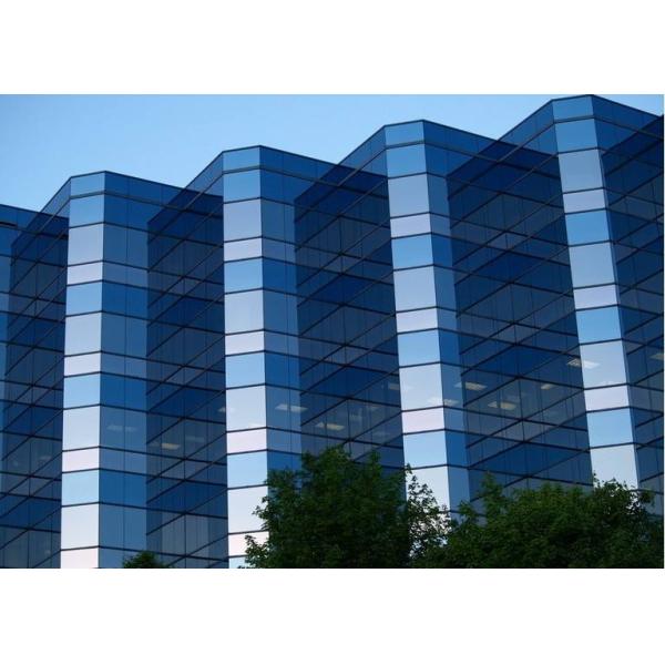Reflective Tempered Laminated Glass Curtain Wall Facade No Scratches