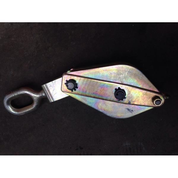 Heavy Duty 3T Steel Double Wheel Wire Rope Pulley Block With Swivel Eye