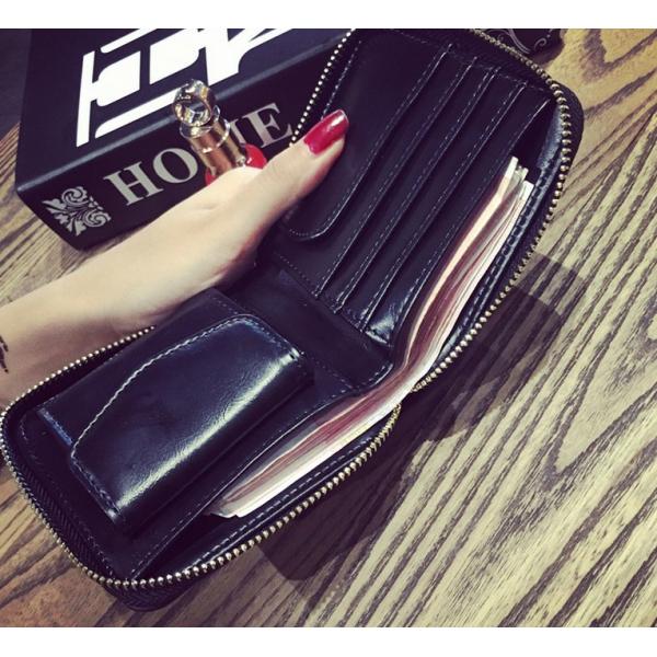Square wallet crocodile pattern cowhide tassel short paragraph two fold ornaments retro minimalist leather zipper female