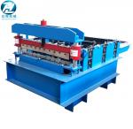 Blue Automatic Cutting Machine With Leveling Rollers And Hydraulic Cutting