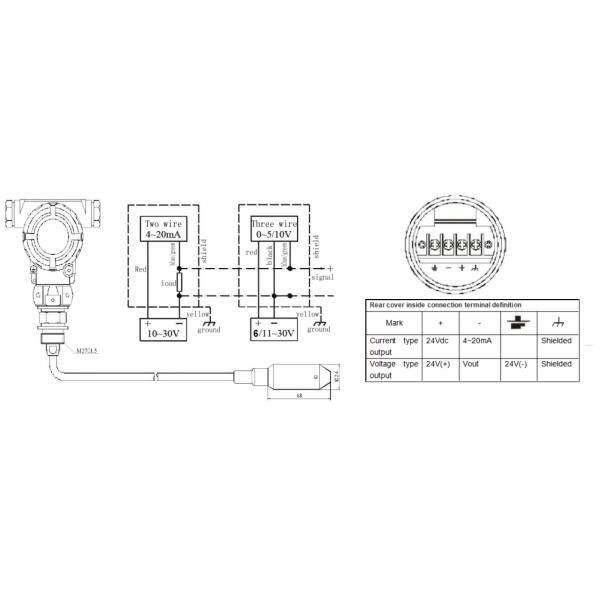 Split Type High Accuracy Liquid Level Sensor with 0~200m Range for Industrial Applications