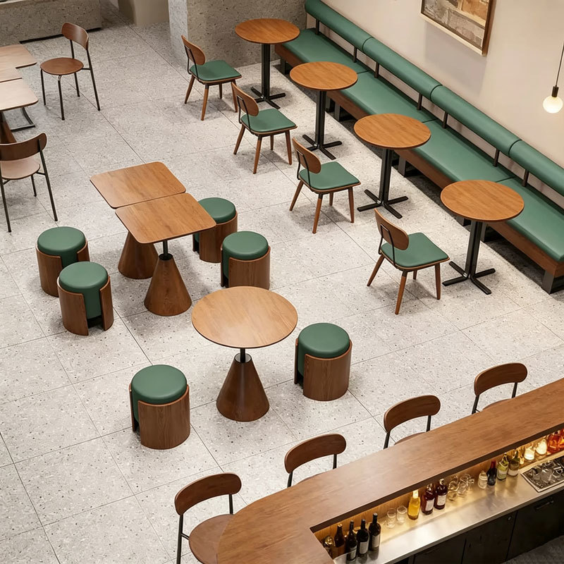 Eco-Friendly Customizable Bench Booth Seating with Durable Metal Frame for Commercial Dining Sets