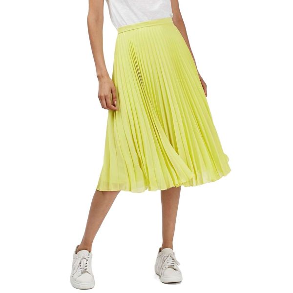 Customizable 100% Polyester Chiffon Pleated Maxi Skirt for Women in Plus Sizes and Custom Colors