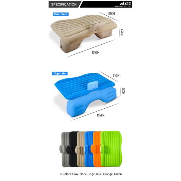 Inflatable Car Air Mattress , Auto Inflate Air Bed 300KG Max Loading