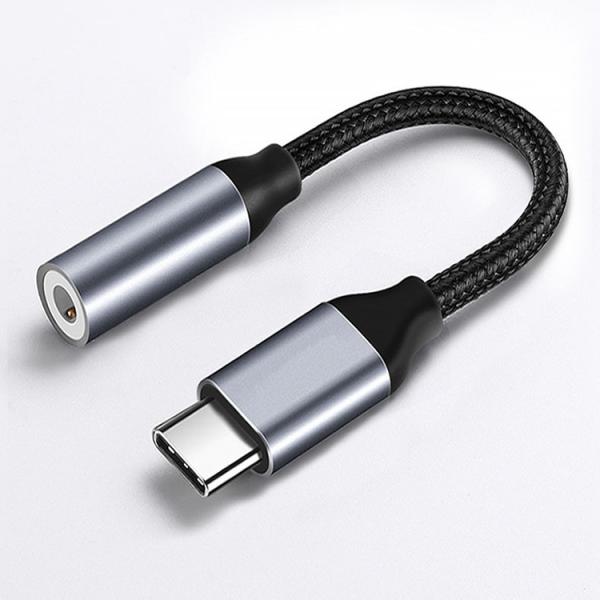 High Compatible DAC Braided Headphone USB Type C to 3.5mm Audio Adapter for Pixel Google