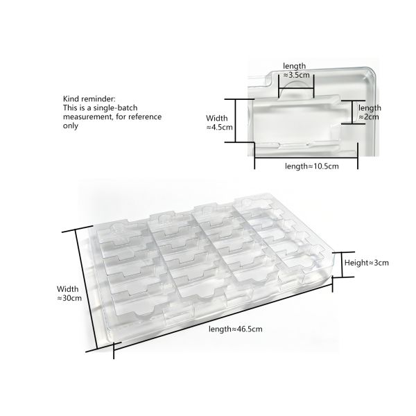 Customized disposable PET transparent 20 cells electronic anti-static component tray