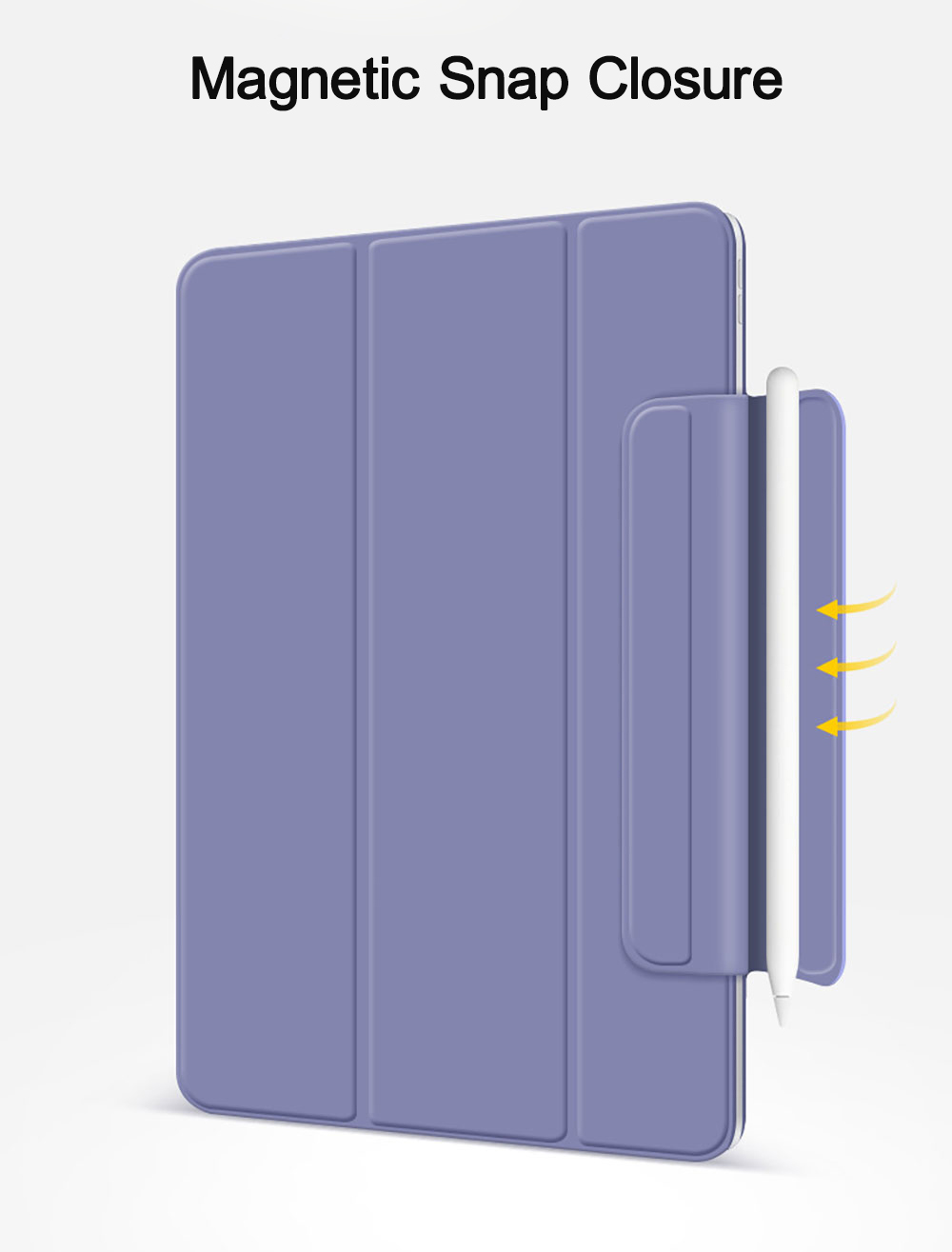 Minimalist Double-Sided Magnetic Case for iPad Tri-Fold Smart Leather Cover Ultra Thin Auto Sleep Wake Stand Protector