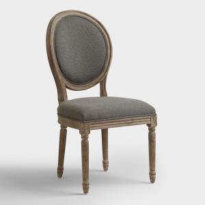 Buy cheap French style oak wood frame with oval back antique wedding stackable louis xv chair product
