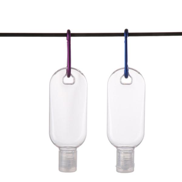 Cosmetic Plastic Bottle PETG Hand Sanitizer Bottle With Hook 50ML Volume ISO8317 SGS TUV GCC Certification