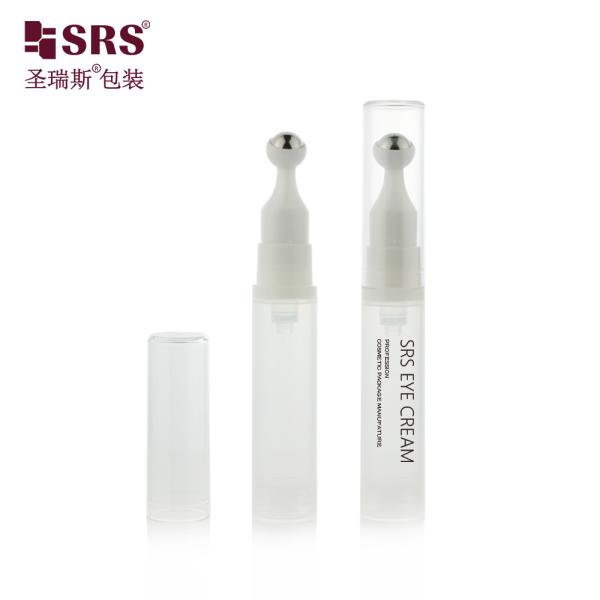 A0031 PP Luxury Customization Empty Injection White Glossy Airless Pump Roll On Bottle For Eye Serum