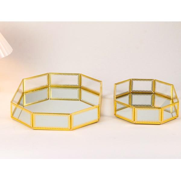 Custom logo dresser ornaments storage tray Nordic ins glass artifact cosmetics box wholesale