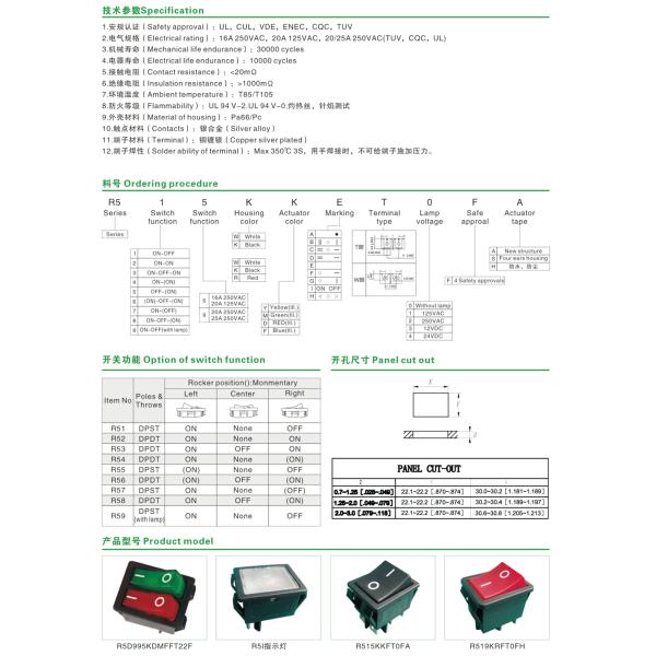 Rocker Switch R5 Series（30*22mm）
