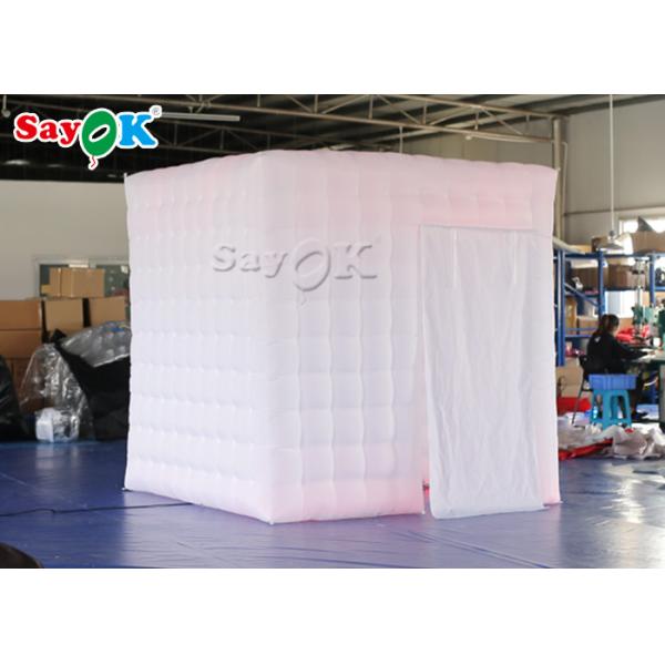 Professional Photo Studio Colored LED Light Inflatable Photo Booth For Holiday Event Portable