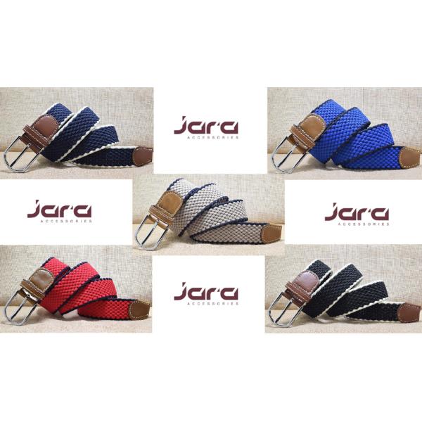 Mixed Colors Polyester Mens Stretch Belts With PU Buckle Part 3.5cm Width