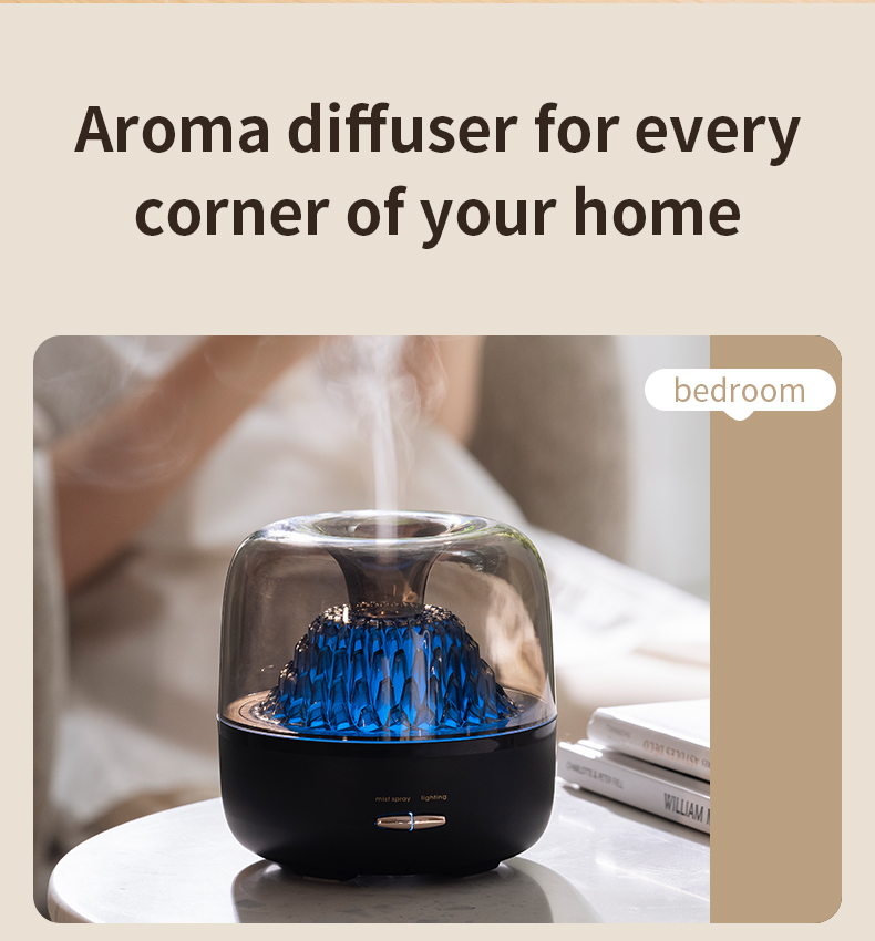Customized Logo 7 Color Changing LED Lights Essential Oil Diffuser Night Light Ultrasonic Air Humidifier With AUTO Shut off